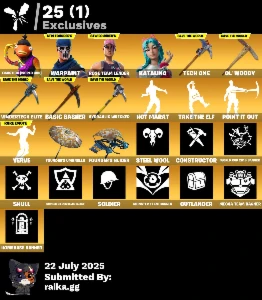 Conta Fortnite | 138 Skins, OG STW, Fishstick, Katalina !
