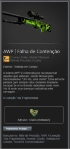 Inventário de csgo com + de R$ 1600 em skins - Counter Strike