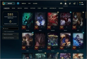 Conta prata 3 com 73 champs e 56 skins - League of Legends LOL