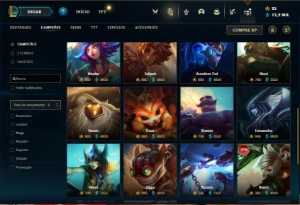 Conta ouro 4 com 140 Champs e 100 Skins + 5 Vitoriosas - League of Legends LOL