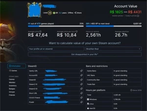 Conta steam 9 anos muitos jogos avaliada em 4k+