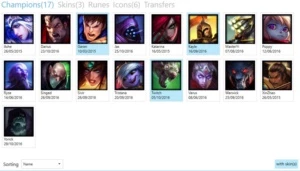 CONTA LOL UNRANKED - 17 CHAMPIONS - 3 SKINS - 6 ICONES - League of Legends