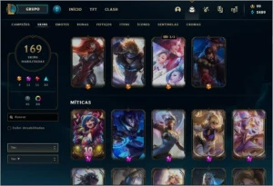 Conta LoL Platina (várias skins com borda e prestígio) - League of Legends