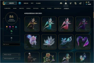Conta LoL Platina (várias skins com borda e prestígio) - League of Legends