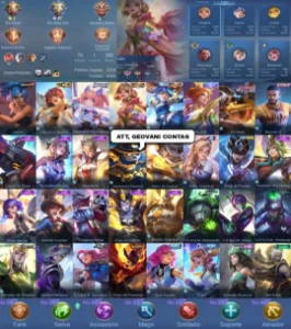 Conta - MOBILE LEGENDS (Colecctor Angela e Nana) conta main