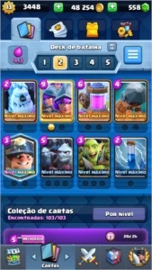 CONTA CLASH ROYALE NÍVEL 13 COM MUITA CARTA FULL
