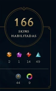 LOL 160 SKIN + valorant elo ASCENDENTE +SKIN conta conjunta