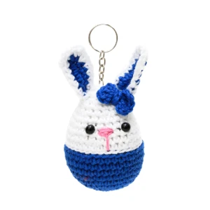Chaveiro Coelho no Ovo Azul - Artesanato e Personalizados
