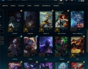 conta D4 varias skins no espólios - League of Legends LOL