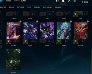 conta D4 varias skins no espólios - League of Legends LOL