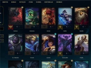 conta D4 varias skins no espólios - League of Legends LOL