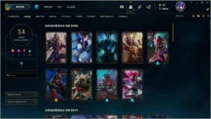 Conta League of Legends Com Skins Gold 1 e Passe TFT ativo. LOL