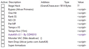 HACK PARA GRAND CHASE - INUMERAS FUNÇÕES  - GC CLASSIC - Outros