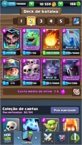 Conta Clash Royale Lv 11 Arena Lendária
