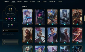Conta ex diamante - 83 Skins - League of Legends LOL