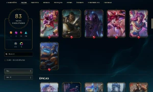 Conta ex diamante - 83 Skins - League of Legends LOL