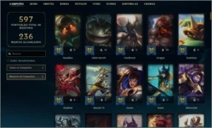 Conta Plat 4 273 Skins - League of Legends LOL
