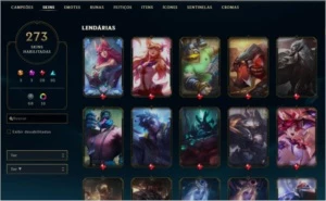 Conta Plat 4 273 Skins - League of Legends LOL