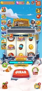 Vendo conta coin master vila 280 com  94 mil giros - Outros
