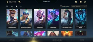 WILD RIFT 92 SKINS; PASSE ON; 770 WC;18K PONTOS COLECIONADOR - League of Legends: Wild Rift LOL WR