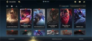 WILD RIFT 92 SKINS; PASSE ON; 770 WC;18K PONTOS COLECIONADOR - League of Legends: Wild Rift LOL WR