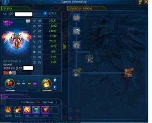 Conta Na Dmo Uvx Megidra X Aox Duft X True Vice, Sv Omega Na - Digimon Masters Online