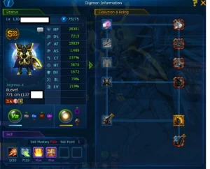 Conta Na Dmo Uvx Megidra X Aox Duft X True Vice, Sv Omega Na - Digimon Masters Online
