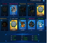 Conta Na Dmo Uvx Megidra X Aox Duft X True Vice, Sv Omega Na - Digimon Masters Online