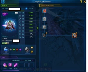 Conta Na Dmo Uvx Megidra X Aox Duft X True Vice, Sv Omega Na - Digimon Masters Online