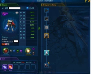 Conta Na Dmo Uvx Megidra X Aox Duft X True Vice, Sv Omega Na - Digimon Masters Online