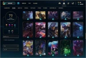 Conta prata 2 com 75 champs e 70 skins + 1 Prestigio - League of Legends LOL