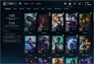Conta prata 2 com 75 champs e 70 skins + 1 Prestigio - League of Legends LOL