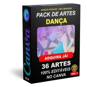 Pack Canva Dança - 36 Artes Editáveis - Serviços Digitais