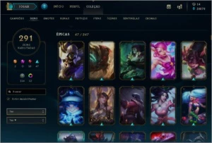 Conta LOL 2012 com 291 Skins - League of Legends