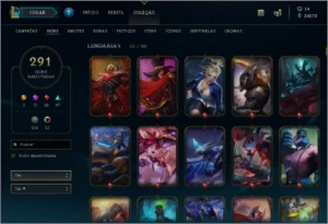 Conta LOL 2012 com 291 Skins - League of Legends