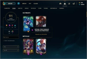 Conta prata 4 com 94 champs, 91 skins ( MAIN ADC ) - League of Legends LOL