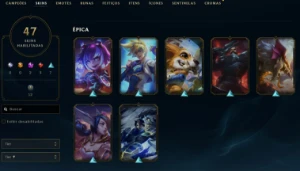 Conta League of Legends Full Acesso - 72 Champs e 47 Skins LOL