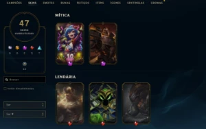 Conta League of Legends Full Acesso - 72 Champs e 47 Skins LOL