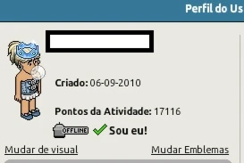 Conta Feminina Habbo 2010 17K