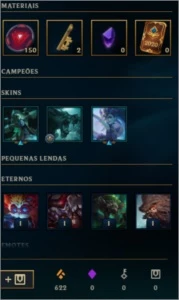 Conta ouro 4 com 2510 rp - League of Legends LOL
