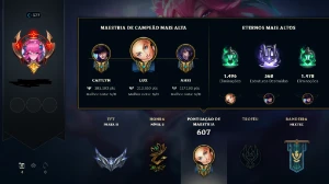 Conta com 598 skins no lol + Essência pra troca de nick - League of Legends