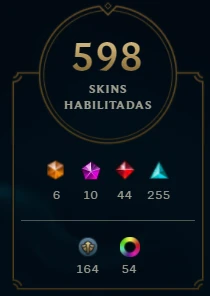 Conta com 598 skins no lol + Essência pra troca de nick - League of Legends