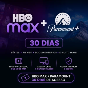 🔥 Combo HBO Max + Paramount+ por 30 Dias - Assinaturas e Premium