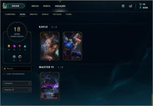 CONTA LOL LV 59 COM 85 campeões