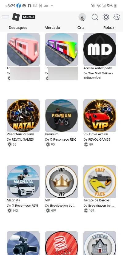 Conta do roblox boa