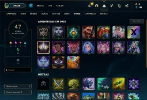 Conta diamante 4 com 35 Champs e 4 Skins + 2 Espolios - League of Legends LOL