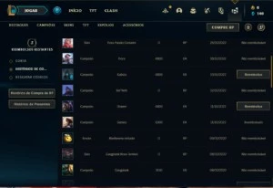 Conta diamante 4 com 35 Champs e 4 Skins + 2 Espolios - League of Legends LOL