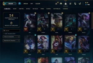 Conta diamante 4 com 35 Champs e 4 Skins + 2 Espolios - League of Legends LOL