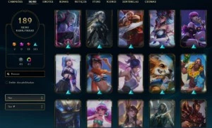 CONTA MESTRE FULL CHAMPS COM 189 SKINS + CONTA VALORANT - League of Legends LOL