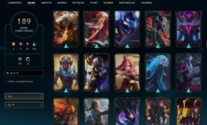 CONTA MESTRE FULL CHAMPS COM 189 SKINS + CONTA VALORANT - League of Legends LOL